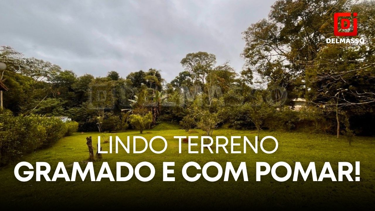 Lindo terreno com poço, gramado e com pomar!