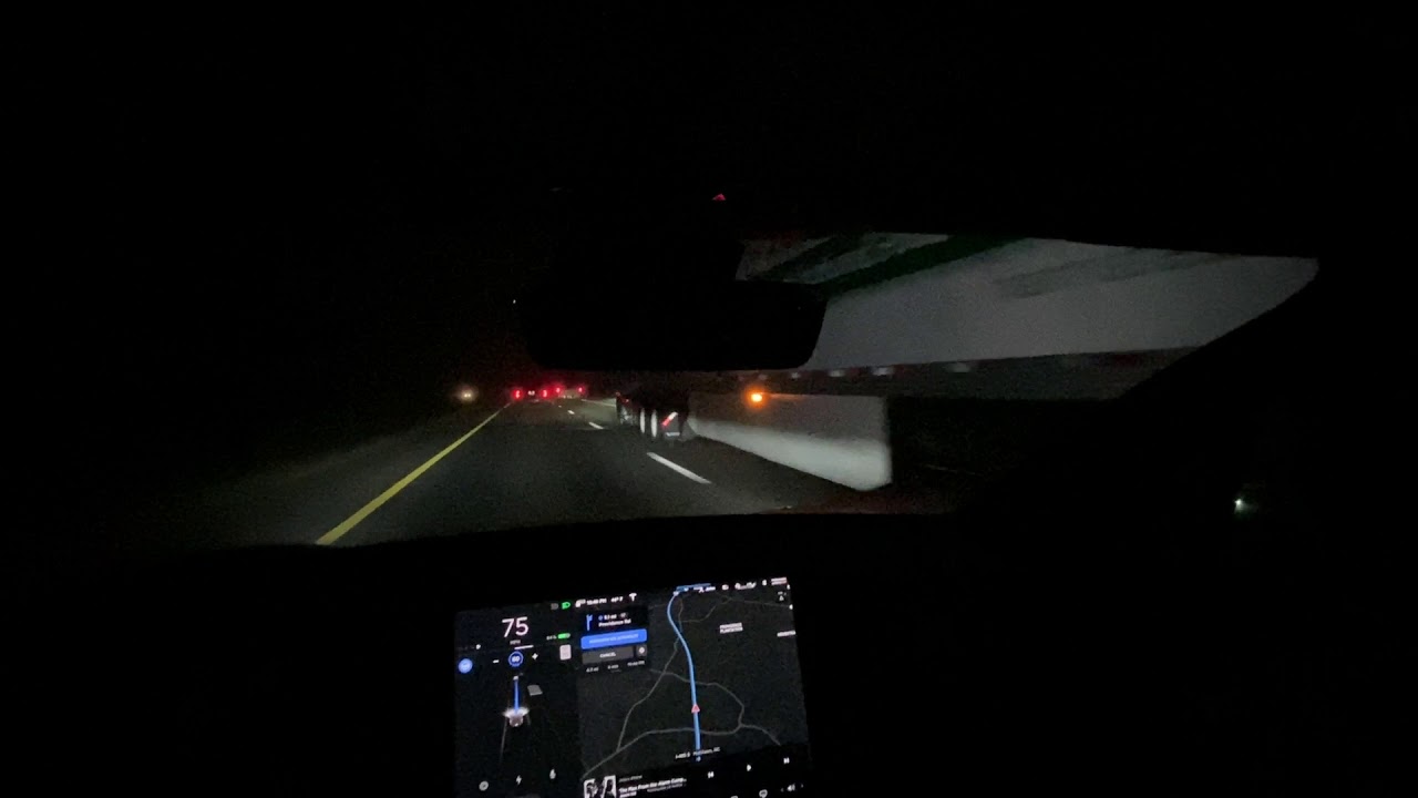 11/18/2019 - [ Navigate on AutoPilot in HEAVY FOG! - 2019 Tesla Model 3 SR+ ]
