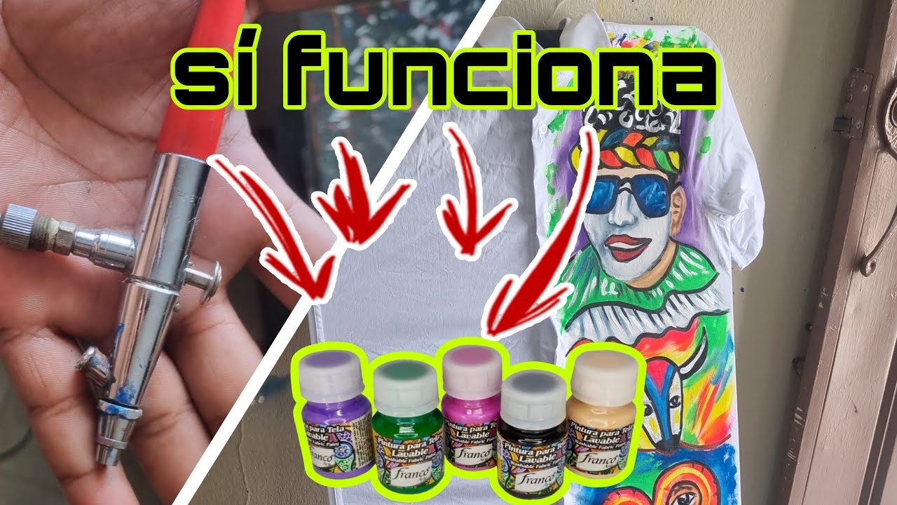 pintura economica para pintar camisetas en aerografia ¿será que funciona?