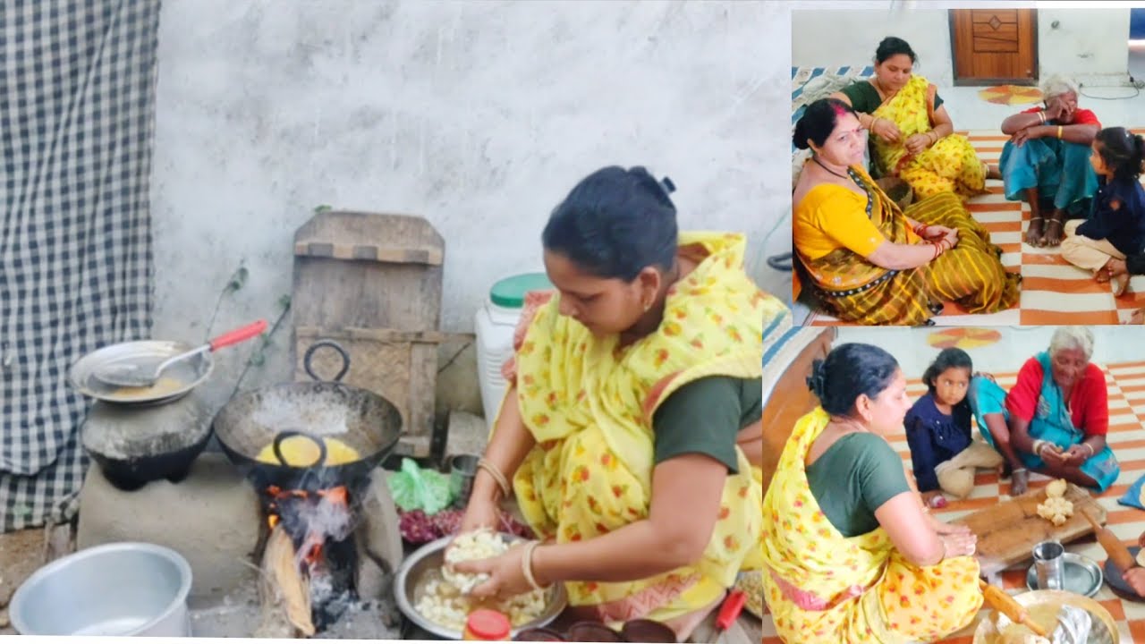 त्यौहार से पहले ही क्यो बनने लगे घर 🏠  मे इतने पकवान Village Famali Vlog