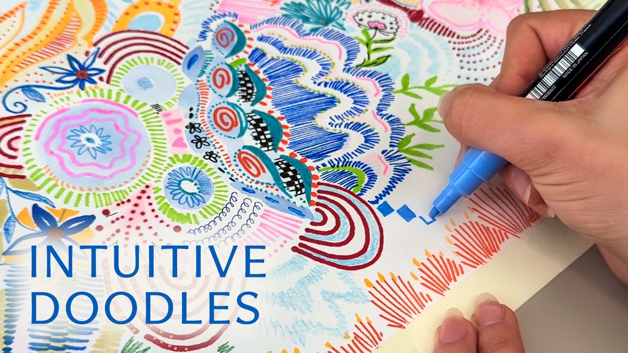 Doodle With Me | Intuitive Mark Making ASMR Art for Relaxation