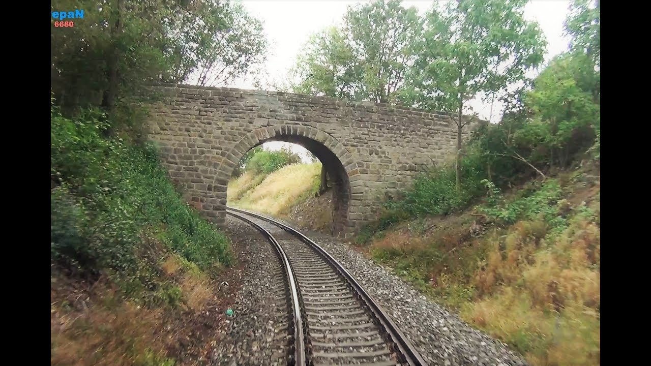 Trať 016 úsek Chrudim - Moravany ze stanoviště strojvedoucího Timelapse