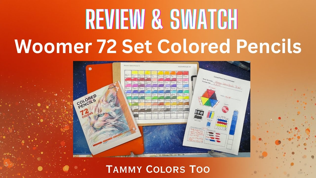 Swatch & Review - Woomer 72 Set Colored Pencils