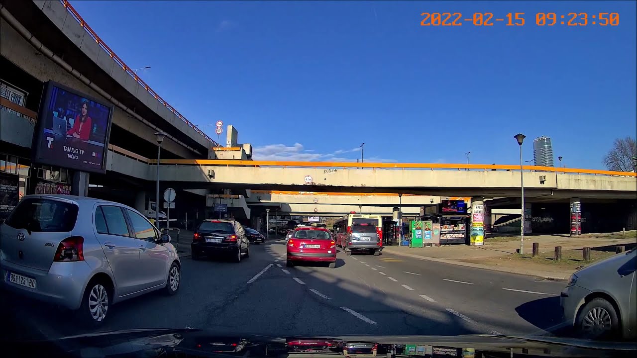Driving in Serbia: Beograd - Novi Sad, via: Krnješevci, Stara Pazova, Sremski Karlovci, Petrovatadin