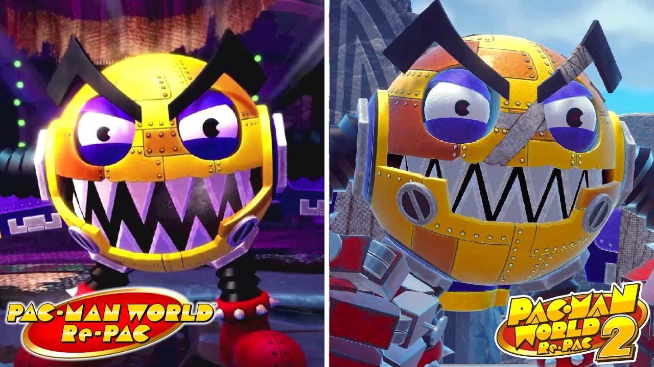 Pac-Man World Re-Pac Series - Toc-Man Boss Comparison