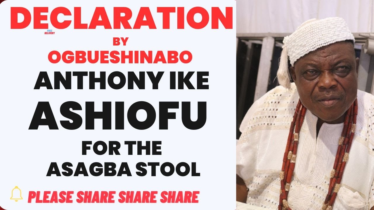 DECLARATION OF CHIEF IKE ASHIOFU FOR THE ASAGBA OF ASABA STOOL. #fyp #viral #usa #uk #subscribe