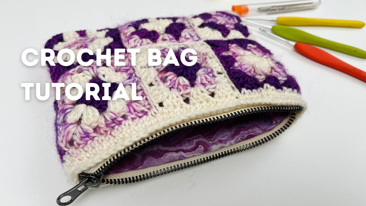 How to crochet a granny square bag - Quick Crochet Gift Ideas