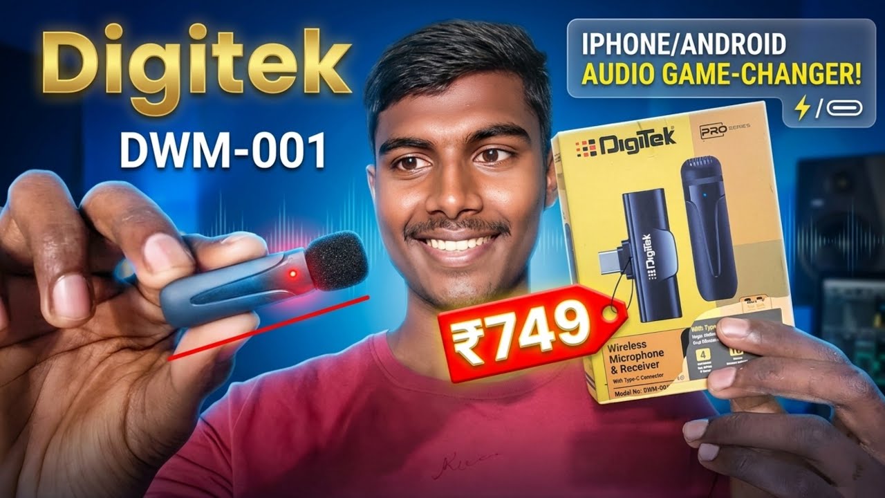 ₹700 CHEAPEST Wireless Microphone 🔥| Digitek DWM 001 Wireless Mic Review | Best under 1000 ?