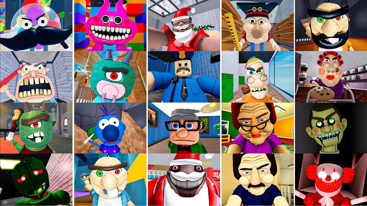 BABY BOBBY DAYCARE,BARRY PRISON,GREAT SCHOOL BREAKOUT!,MR FUNNY TOYSHOP! ALL JUMPSCARE'S
