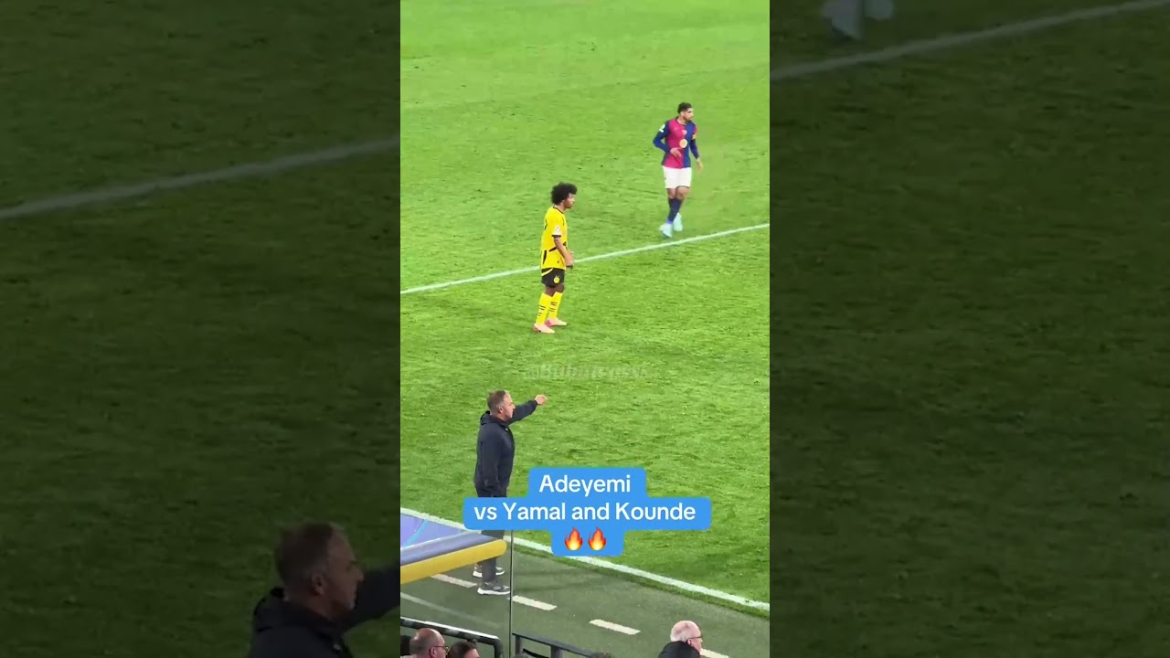 Adeyemi vs Yamal & Kound&eacute; 🔥 Speed Meets Skill! #football  #barcelona  #dortmund