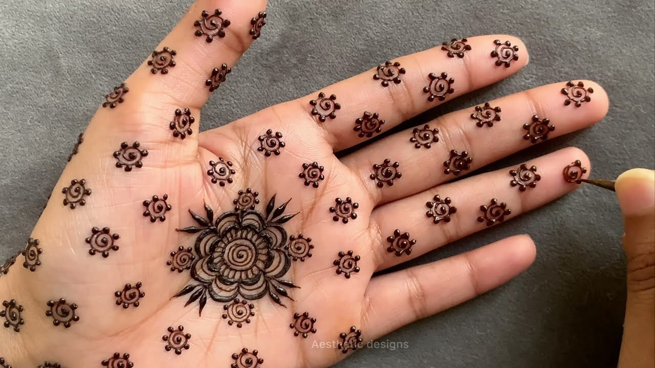 Simple aesthetic mehndi design fronthand | beautiful fronthand mehndi  | eid mehndi | mehndi design