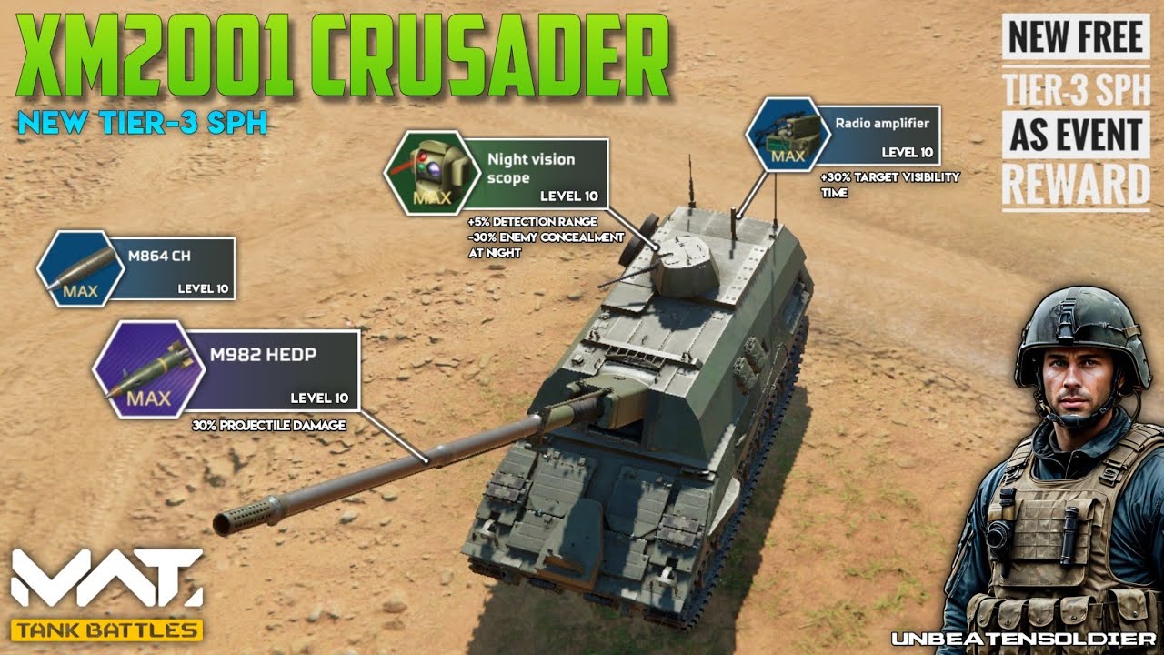 MWT : XM2001 Crusader ( Tier-3 , SPH ) Gameplay || New Event Free Reward || New SPH || MWT