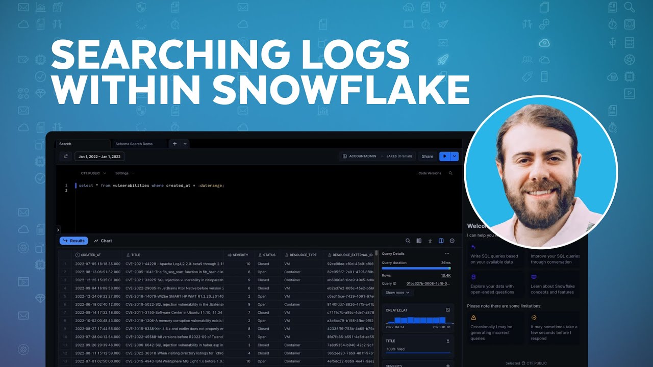 Demo | Different Options For Searching Logs Natively Within Snowflake