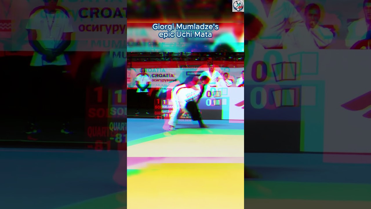 The Essence of Judo: Giorgi Mumladze's Extraordinary Uchi Mata! 🌈💥 #shorts #judo