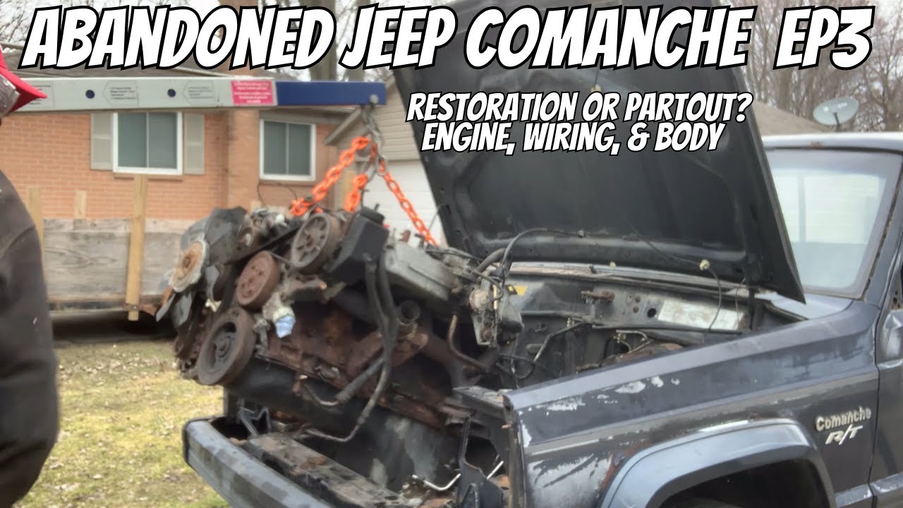 Abandoned Jeep Comanche Restoration Or Part Out EP3 Engine, Trans, Body- Lets Finish Pulling Parts