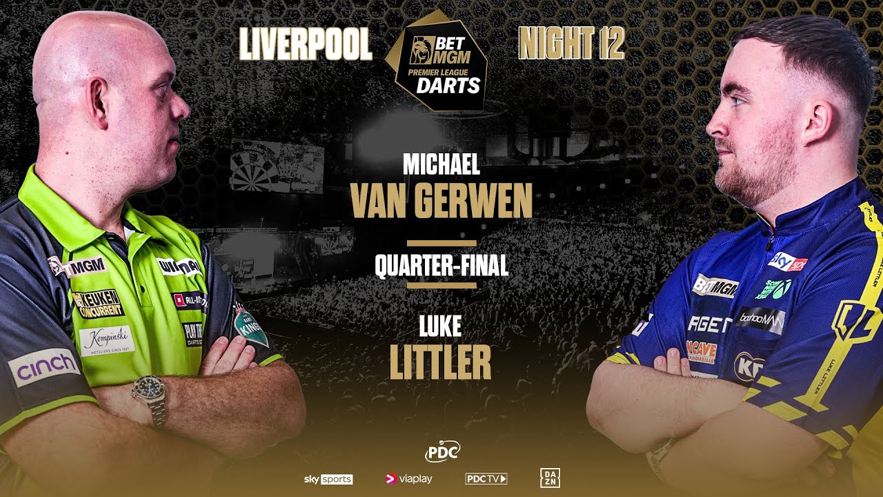 PDC Darts Premier League 2025 - Night 12 - 2025 04 24 - Michael van Gerwen vs Luke Littler HUN