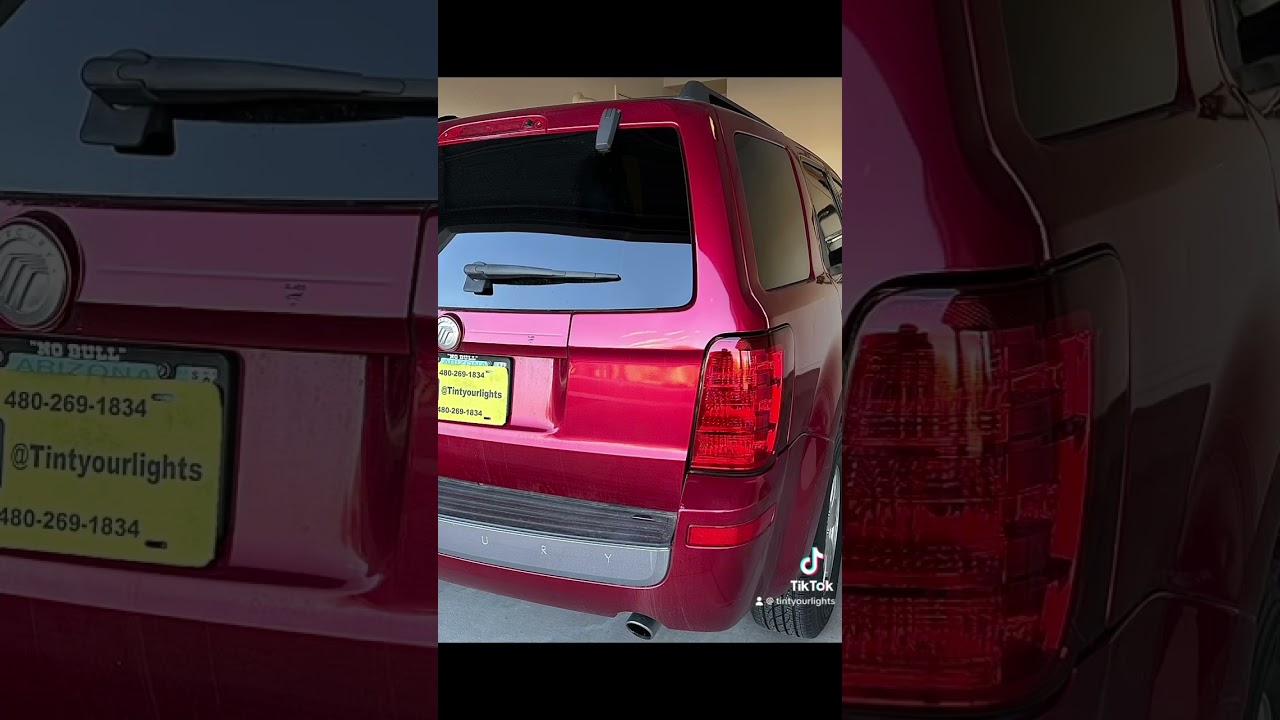 @Tintyourlights - Tail Lights Tinted Red, Tail Light Tinting, Tail Lights Tinted - Mercury Mariner