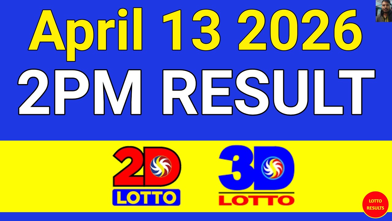 2PM Lotto Result Today April 13 2026 | Swertres EZ2 #3Dlotto