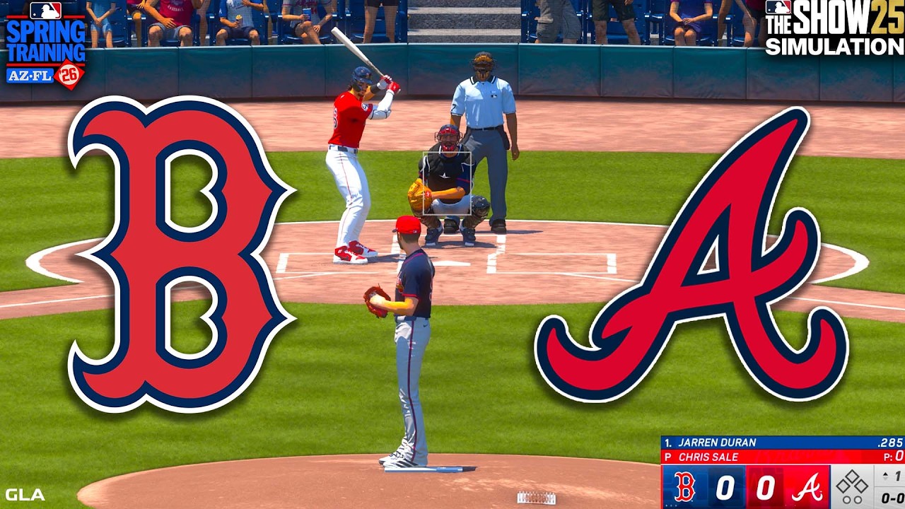 Red Sox vs. Braves Simulation | Spring Training 2/27/2026 | Updated Rosters MLB The Show 25 PS5