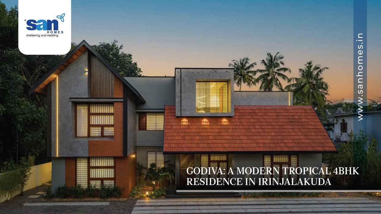 Godiva - A modern traditional 4bhk home in Irinjalakuda | SAN Homes 