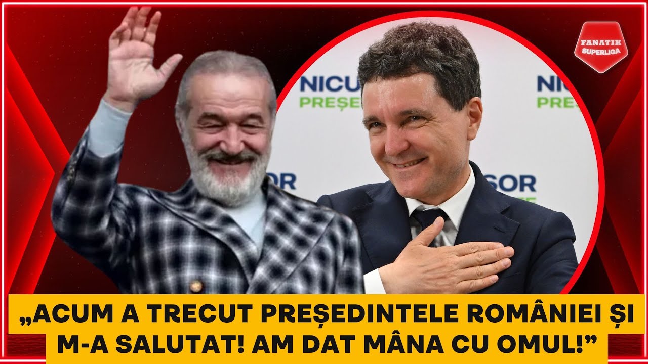 Gigi Becali, SALUTAT de Nicusor Dan IN DIRECT LA FANATIK SUPERLIGA: 