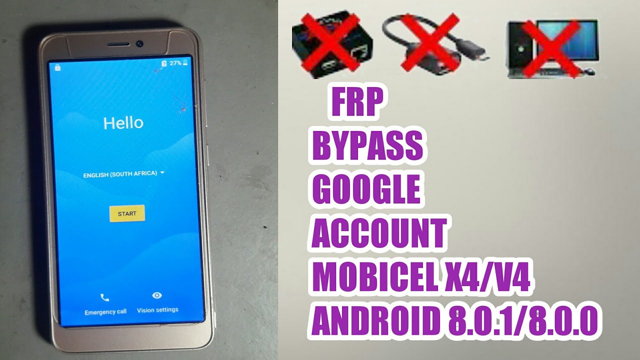 how to bypass Google account mobicel X4 Android 8.0.1 without PC 2019