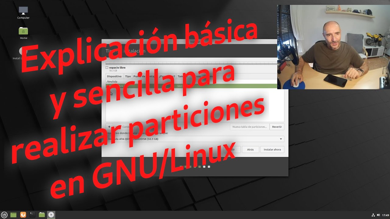 Explicación sencilla, para realizar particiones básicas en GNU/Linux