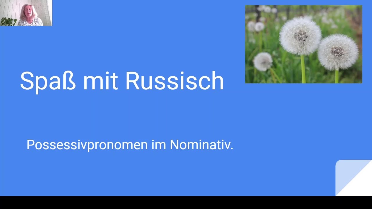 Spaß mit Russisch.  Possessivpronomen im Nominativ.
