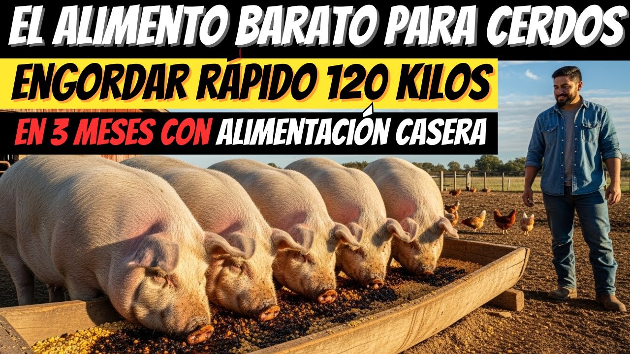 Cómo 5 engordar cerdos rápido 120 kilos en 3 meses con alimentación casera barata paso a paso