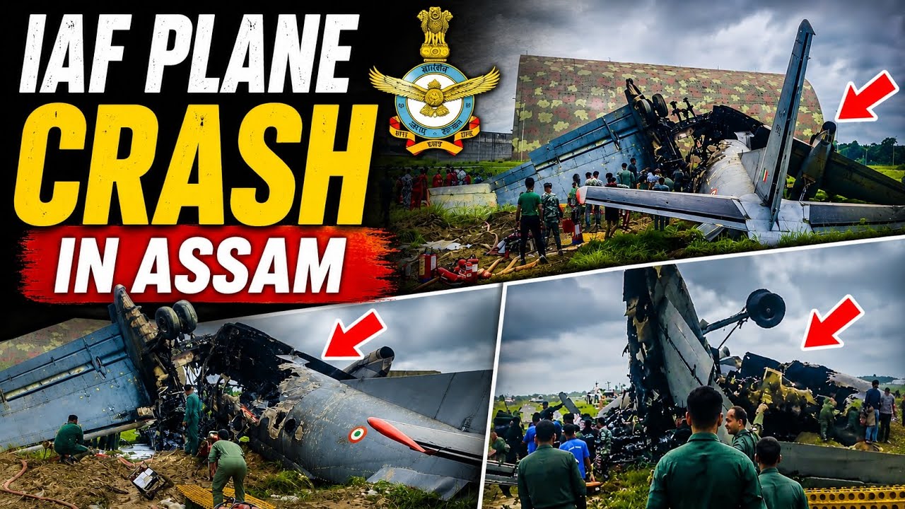 IAF Plane Crash in Assam: Rowriah Airbase Par AN-32 Cargo Viman Crash