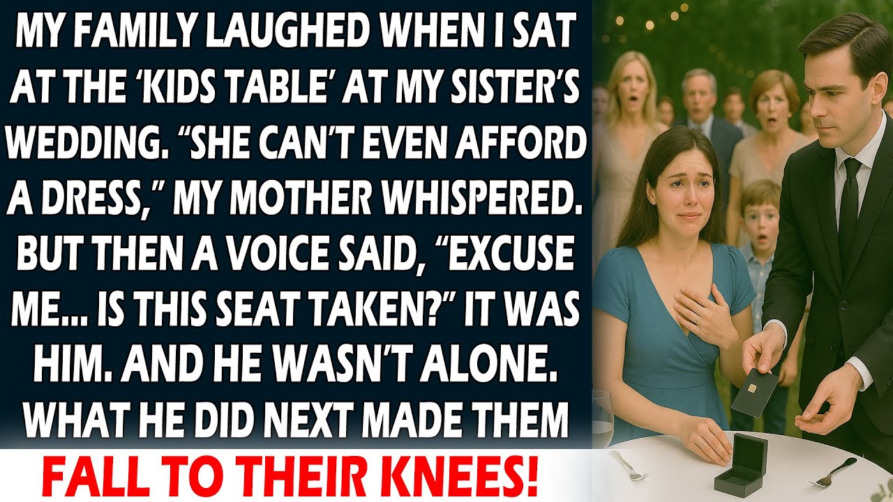 My Family Made Me Sit at The Kid's Table at My Sister's Wedding, But When a Billionaire Walked in...