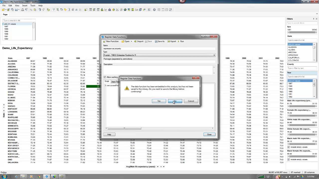 Using R To Set Document Properties in Spotfire