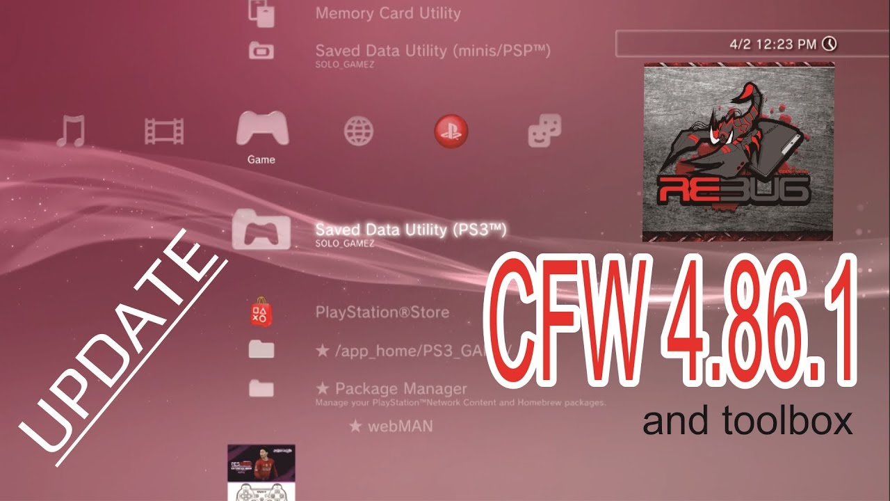 Tutorial install CFW 4.86.1 Rebug Lite on PS3 CFW 4.85 or lower