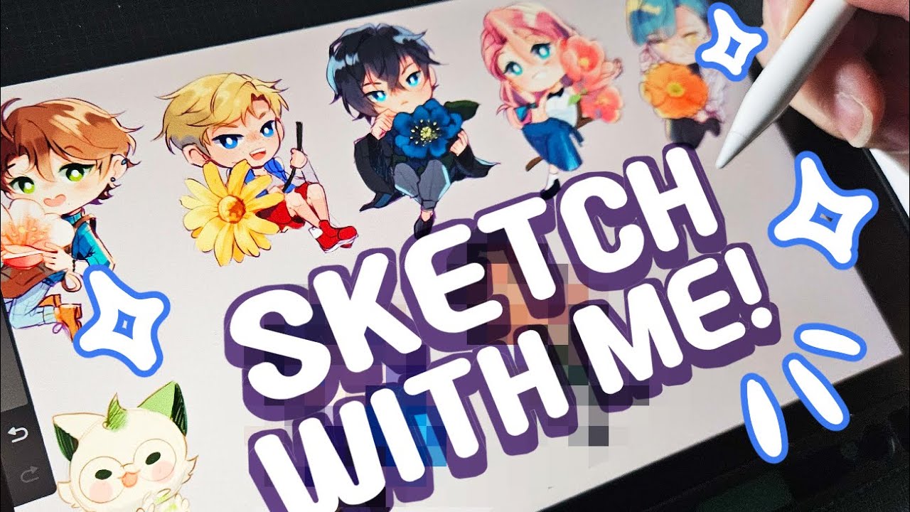 Sketching ALL my Current OCs! | Sketch with Me!