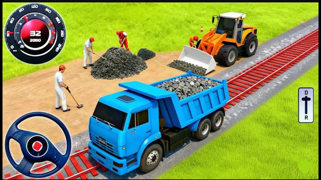 Mega City road construction simulator Games real city Road construction driving simulator gameplay