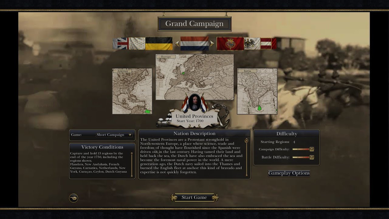 Empire Total War w/ Darthmod, United Provinces  #1: Let the game begin!