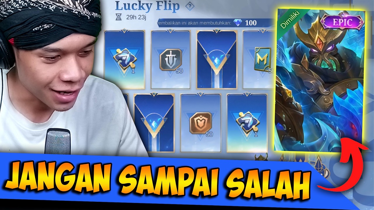 Trik Mendapatkan Skin Epic Atlas Murah !!! Event Lucky Flip Mobile Legends