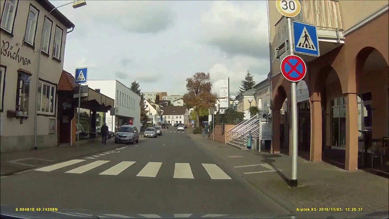 Ortsdurchfahrt im Odenwald/ERB: Bad König (Süd rein, Nord raus)