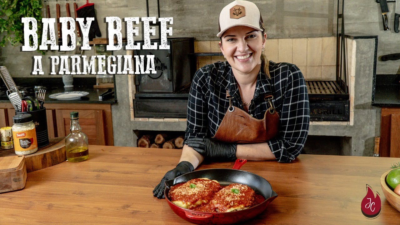 BABY BEEF A PARMEGIANA NA CHURRASQUEIRA