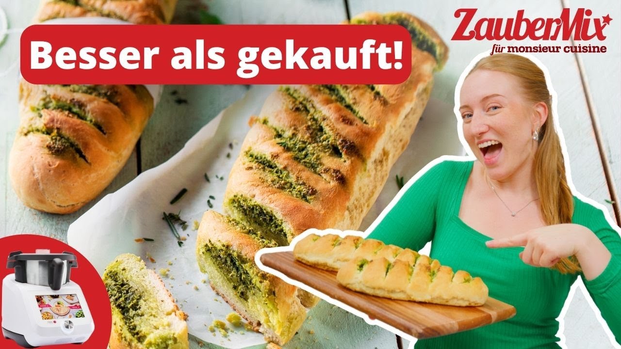 🥖🌿 Das KNUSPRIGSTE Kräuterbaguette - perfekt zum Grillen! | Monsieur Cuisine Rezept