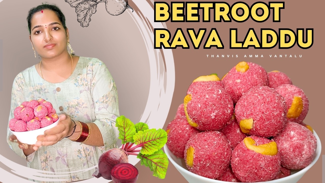 Beetroot Rava Laddu | A Healthy Twist on a Classic Sweet | How to Make Beetroot Rava Laddu Recipe |