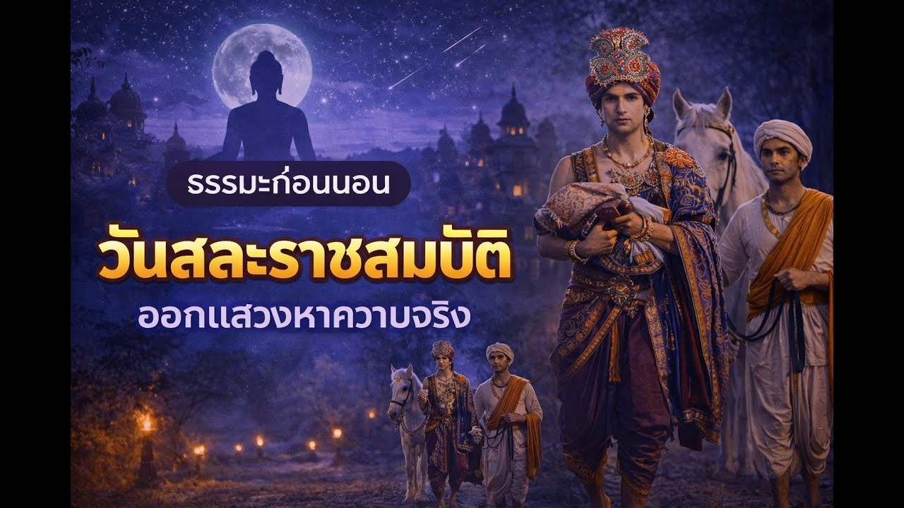 ธรรมะก่อนนอน เจ้าชายสิทธัตถะ วันสละราชสมบัติ เพื่อออกแสวงหาความจริง