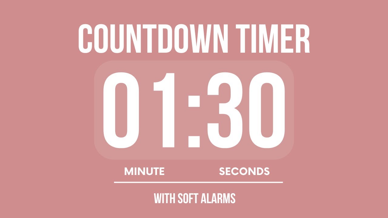 90 SECOND COUNTDOWN TIMER ⏳ WITH SOFT ALARMS 🌸