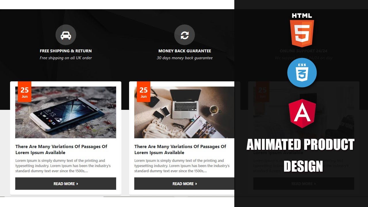 Angular  Animated Product Card || Web Design || Angular Tutorial || Angular Course || Angular