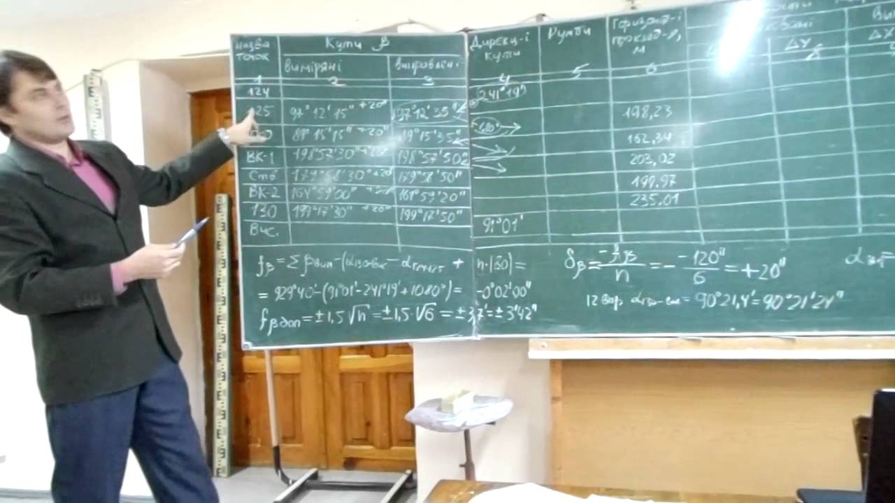5)     5.11.13 Д-14  Расчёт дирекционных углов в ведомости координат