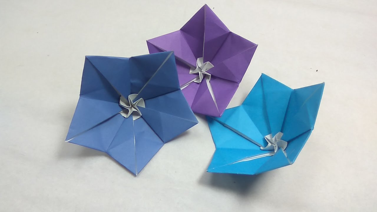 How to Make Origami Campanula / Bellflower / Ballon Flower [Tutorial]  - Naomiki Sato