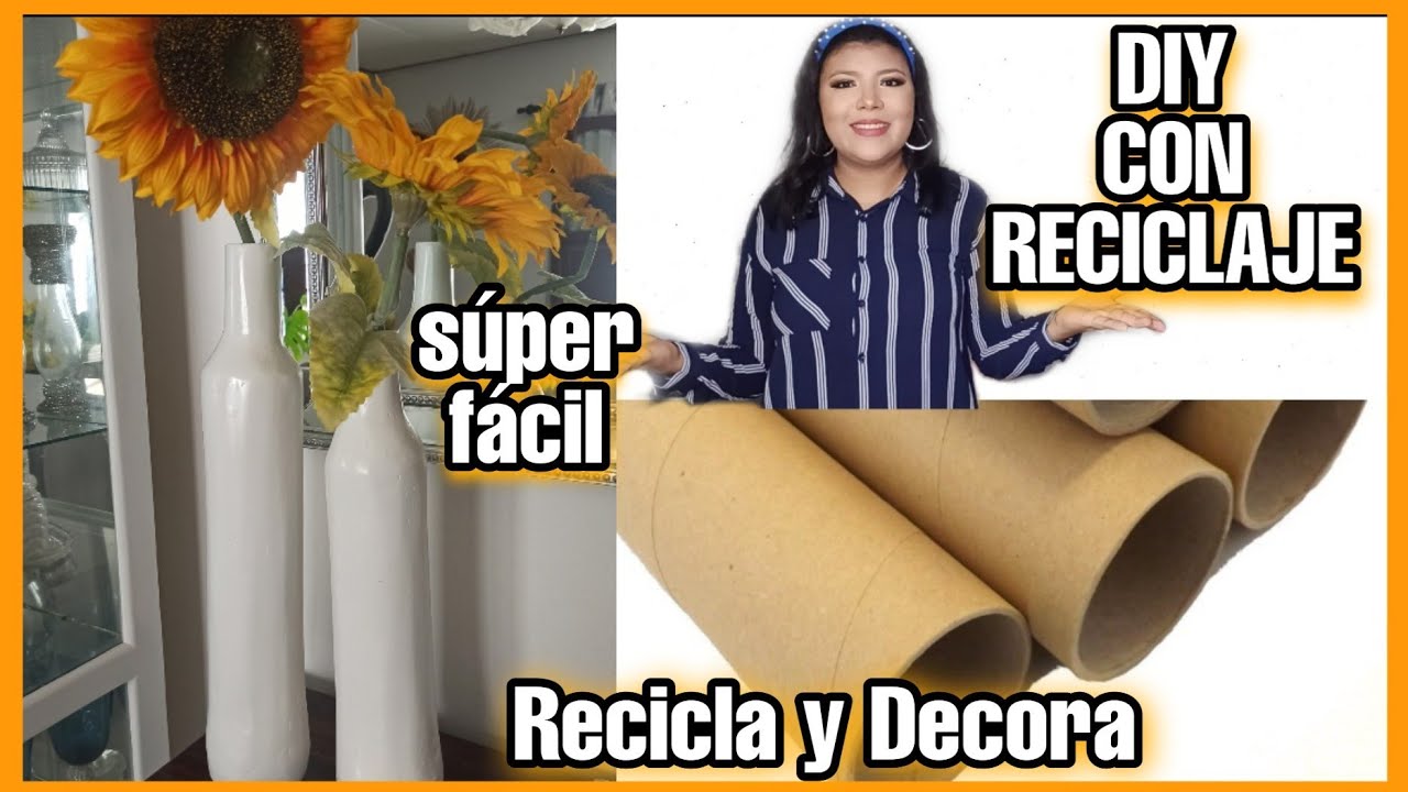 NO LO PUEDO CREER HICE JARRONES ELEGANTES CON TUBOS DE CARTÓN / IDEA CON RECICLAJE / El Blog De Nelu