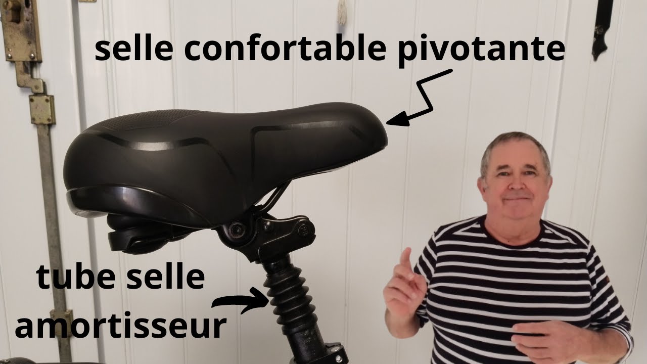Tige de selle pivotante amortisseur et d'une selle ventilée confortable pour vélo