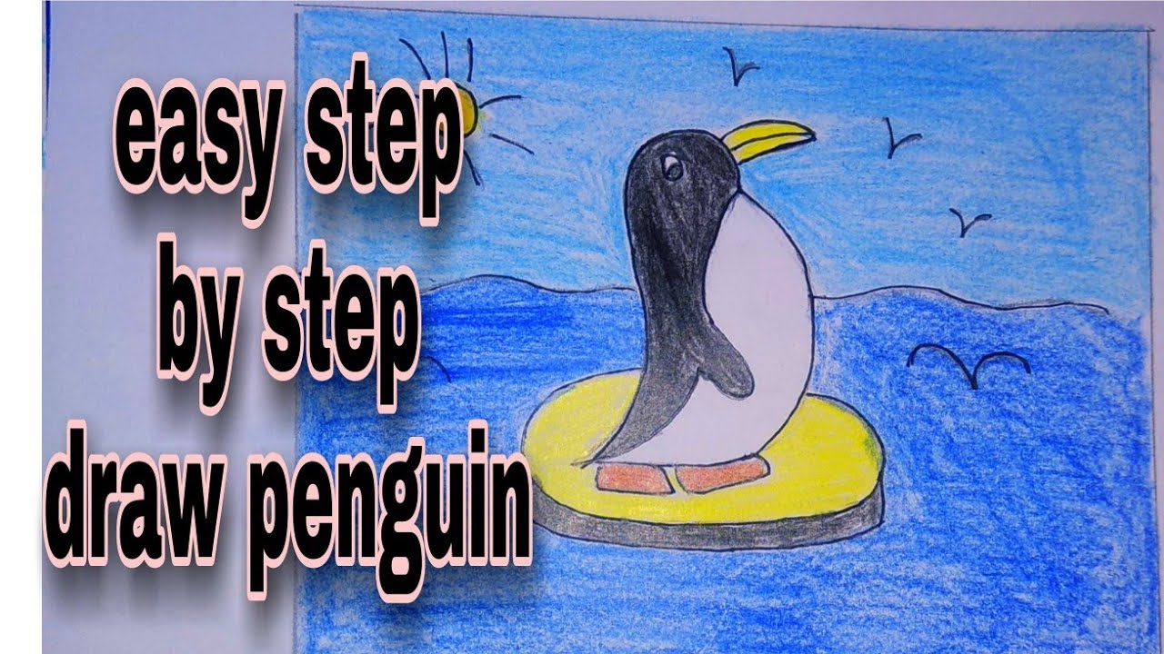 step by step easy  penguin drawing/ kids drawing easy/ drawing zone/ easy drawing