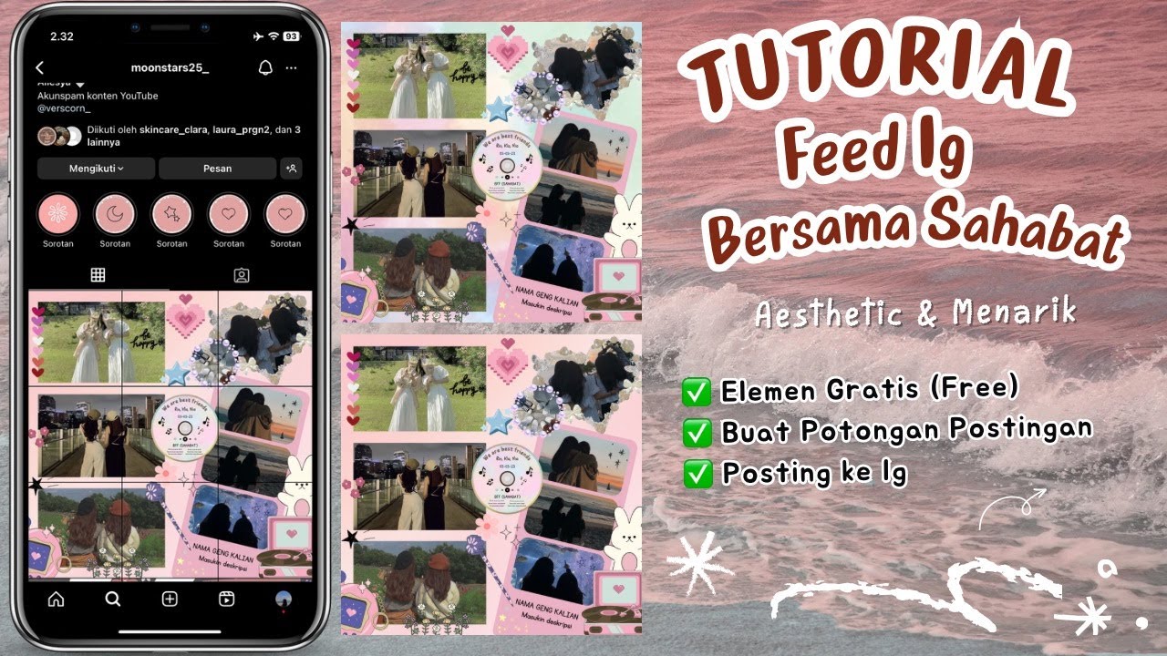 Tutorial Puzzle Feeds Instagram Bareng Sahabat || Desain Canva 🌻